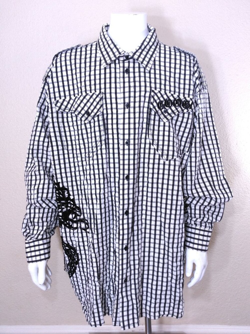 COOGI LUXE Long Sleeve Button Up Shirt 4XLT XXXXL 4XL BIG & TALL Mens 4X Vintage